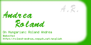 andrea roland business card